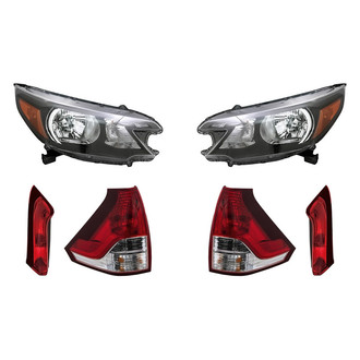Replacement BNDL-276232 - 6-Piece Kit (Driver and Passenger Side Headlights, Driver and Passenger Side Tail Lights)