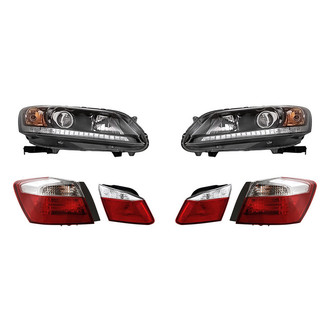 Replacement - 6-Piece Kit (Driver and Passenger Side Headlights, Driver and Passenger Side Tail Lights)
