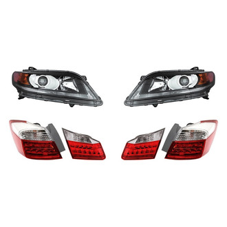 Replacement - 6-Piece Kit (Driver and Passenger Side Headlights, Driver and Passenger Side Tail Lights)