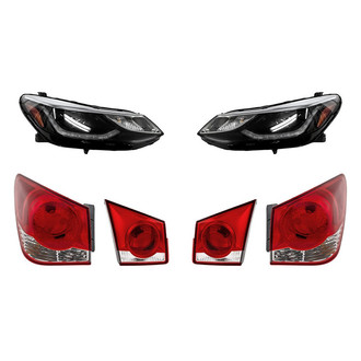 Replacement - 6-Piece Kit (Driver and Passenger Side Headlights, Driver and Passenger Side Tail Lights)