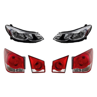 Replacement - 6-Piece Kit (Driver and Passenger Side Headlights, Driver and Passenger Side Tail Lights)