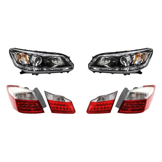 Replacement - 6-Piece Kit (Driver and Passenger Side Headlights, Driver and Passenger Side Tail Lights)