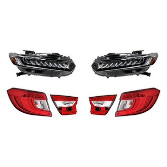 Replacement - 6-Piece Kit (Driver and Passenger Side Headlights, Driver and Passenger Side Tail Lights)