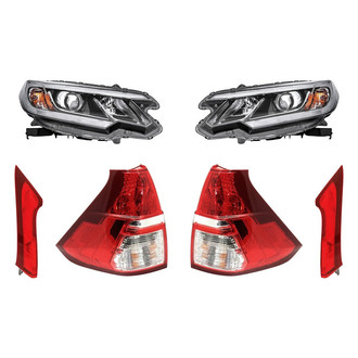 Replacement - 6-Piece Kit (Driver and Passenger Side Headlights, Driver and Passenger Side Tail Lights)