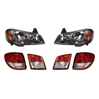 Replacement - 6-Piece Kit (Driver and Passenger Side Headlights, Driver and Passenger Side Tail Lights)