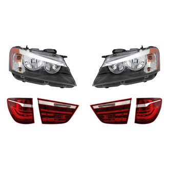 Replacement - 6-Piece Kit (Driver and Passenger Side Headlights, Driver and Passenger Side Tail Lights)