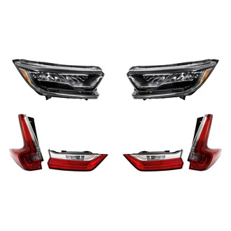 Replacement - 6-Piece Kit (Driver and Passenger Side Headlights, Driver and Passenger Side Tail Lights)
