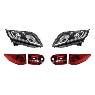 Replacement - 6-Piece Kit (Driver and Passenger Side Headlights, Driver and Passenger Side Tail Lights)