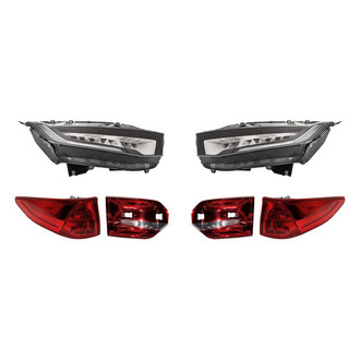 Replacement - 6-Piece Kit (Driver and Passenger Side Headlights, Driver and Passenger Side Tail Lights)