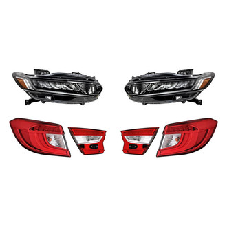 Replacement - 6-Piece Kit (Driver and Passenger Side Headlights, Driver and Passenger Side Tail Lights)
