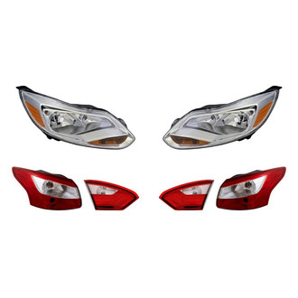 Replacement - 6-Piece Kit (Driver and Passenger Side Headlights, Driver and Passenger Side Tail Lights)