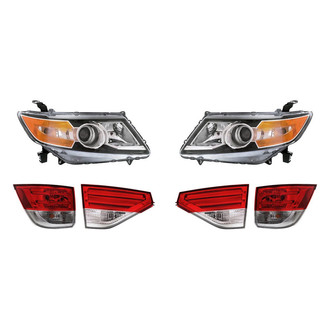 Replacement - 6-Piece Kit (Driver and Passenger Side Headlights, Driver and Passenger Side Tail Lights)