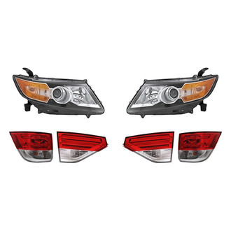 Replacement - 6-Piece Kit (Driver and Passenger Side Headlights, Driver and Passenger Side Tail Lights)