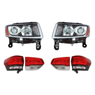 Replacement - 6-Piece Kit (Driver and Passenger Side Headlights, Driver and Passenger Side Tail Lights)