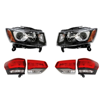 Replacement - 6-Piece Kit (Driver and Passenger Side Headlights, Driver and Passenger Side Tail Lights)