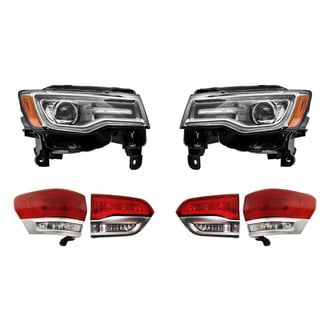 Replacement - 6-Piece Kit (Driver and Passenger Side Headlights, Driver and Passenger Side Tail Lights)