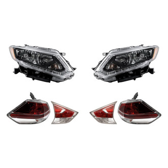 Replacement - 6-Piece Kit (Driver and Passenger Side Headlights, Driver and Passenger Side Tail Lights)