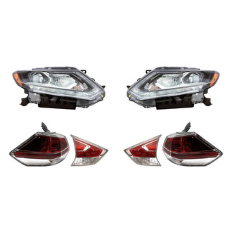 Replacement - 6-Piece Kit (Driver and Passenger Side Headlights, Driver and Passenger Side Tail Lights)