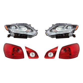 Replacement - 6-Piece Kit (Driver and Passenger Side Headlights, Driver and Passenger Side Tail Lights)