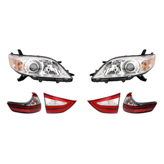 Replacement - 6-Piece Kit (Driver and Passenger Side Headlights, Driver and Passenger Side Tail Lights)