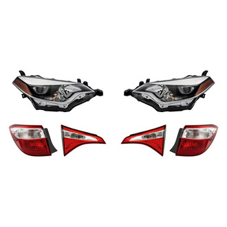 Replacement - 6-Piece Kit (Driver and Passenger Side Headlights, Driver and Passenger Side Tail Lights)