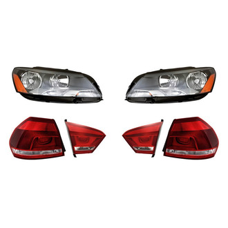 Replacement - 6-Piece Kit (Driver and Passenger Side Headlights, Driver and Passenger Side Tail Lights)