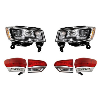 Replacement - 6-Piece Kit (Driver and Passenger Side Headlights, Driver and Passenger Side Tail Lights)