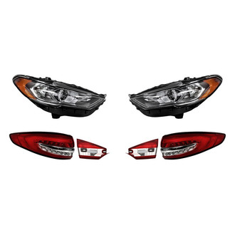 Replacement - 6-Piece Kit (Driver and Passenger Side Headlights, Driver and Passenger Side Tail Lights)