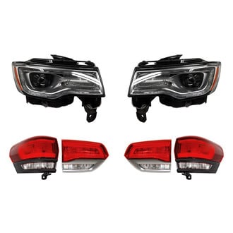 Replacement - 6-Piece Kit (Driver and Passenger Side Headlights, Driver and Passenger Side Tail Lights)