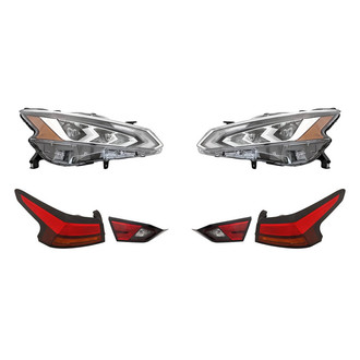 Replacement - 6-Piece Kit (Driver and Passenger Side Headlights, Driver and Passenger Side Tail Lights)