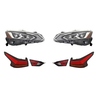 Replacement - 6-Piece Kit (Driver and Passenger Side Headlights, Driver and Passenger Side Tail Lights)