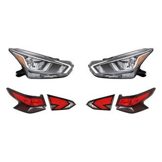 Replacement - 6-Piece Kit (Driver and Passenger Side Headlights, Driver and Passenger Side Tail Lights)