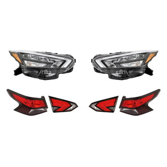 Replacement - 6-Piece Kit (Driver and Passenger Side Headlights, Driver and Passenger Side Tail Lights)