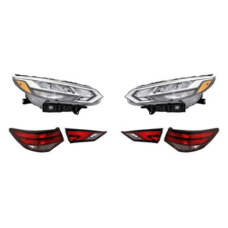 Replacement - 6-Piece Kit (Driver and Passenger Side Headlights, Driver and Passenger Side Tail Lights)