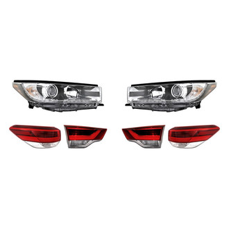 Replacement - 6-Piece Kit (Driver and Passenger Side Headlights, Driver and Passenger Side Tail Lights)