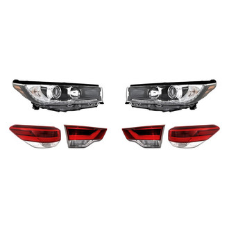 Replacement - 6-Piece Kit (Driver and Passenger Side Headlights, Driver and Passenger Side Tail Lights)
