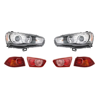 Replacement - 6-Piece Kit (Driver and Passenger Side Headlights, Driver and Passenger Side Tail Lights)