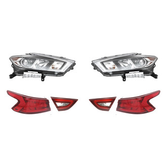 Replacement - 6-Piece Kit (Driver and Passenger Side Headlights, Driver and Passenger Side Tail Lights)