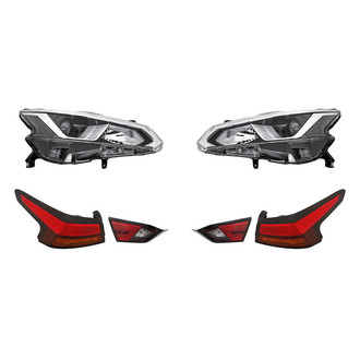 Replacement - 6-Piece Kit (Driver and Passenger Side Headlights, Driver and Passenger Side Tail Lights)