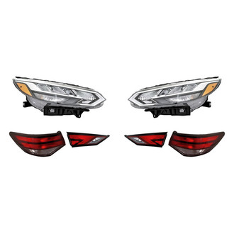 Replacement - 6-Piece Kit (Driver and Passenger Side Headlights, Driver and Passenger Side Tail Lights)