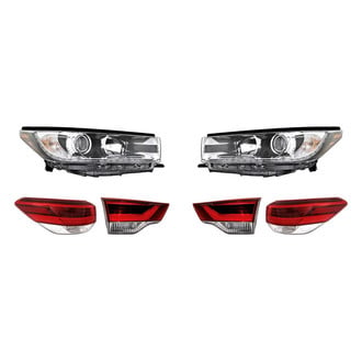 Replacement - 6-Piece Kit (Driver and Passenger Side Headlights, Driver and Passenger Side Tail Lights)