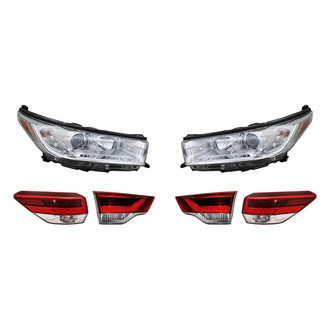 Replacement - 6-Piece Kit (Driver and Passenger Side Headlights, Driver and Passenger Side Tail Lights)