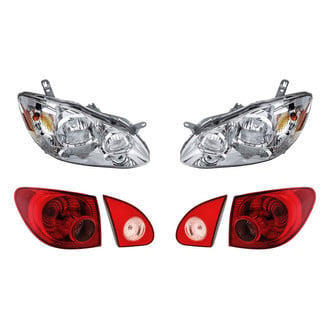 Replacement - 6-Piece Kit (Driver and Passenger Side Headlights, Driver and Passenger Side Tail Lights)