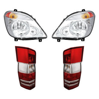 Replacement - 4-Piece Kit (Driver and Passenger Side Headlights, Driver and Passenger Side Tail Lights)