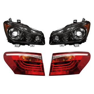 Replacement - 4-Piece Kit (Driver and Passenger Side Headlights, Driver and Passenger Side Outer Tail Lights)