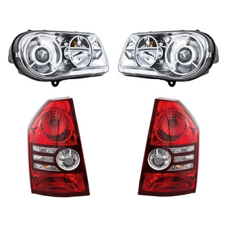 Replacement - 4-Piece Kit (Driver and Passenger Side Headlights, Driver and Passenger Side Tail Lights)