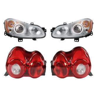 Replacement - 4-Piece Kit (Driver and Passenger Side Headlights, Driver and Passenger Side Tail Lights)