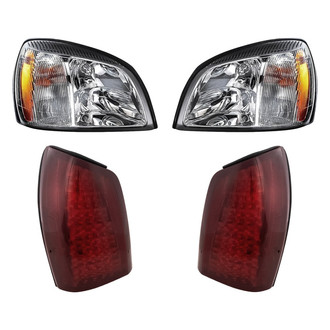 Replacement BNDL-276951 - 4-Piece Kit (Driver and Passenger Side Headlights, Driver and Passenger Side Tail Lights)