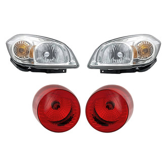 Replacement - 4-Piece Kit (Driver and Passenger Side Headlights, Driver and Passenger Side Outer Tail Lights)
