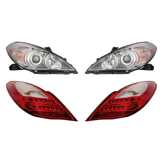 Replacement - 4-Piece Kit (Driver and Passenger Side Headlights, Driver and Passenger Side Tail Lights)